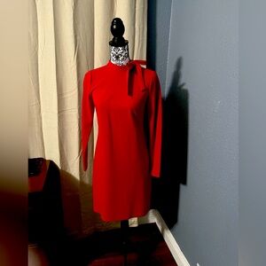 Short long sleeve and high neck dress